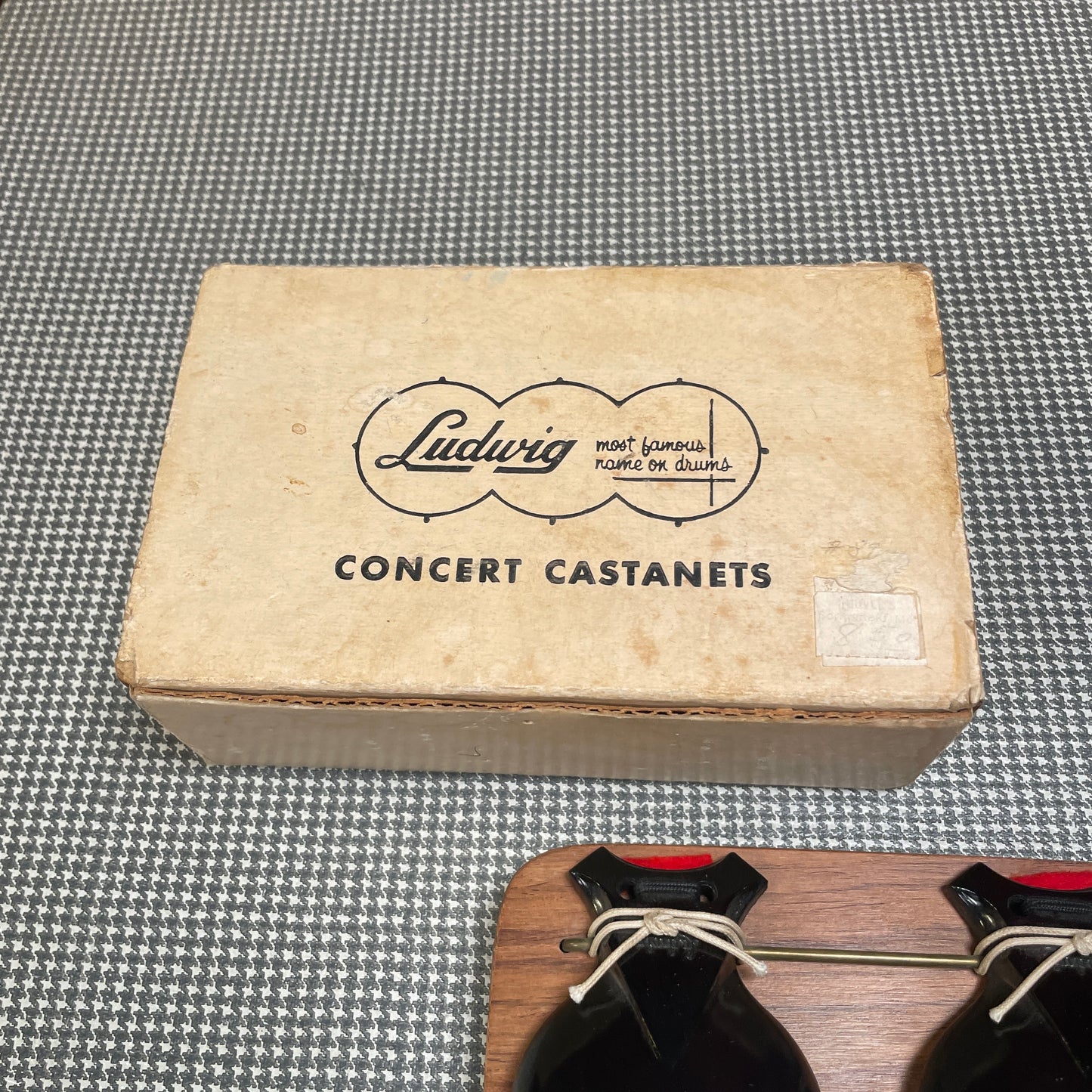 1960s Ludwig Concert Castanets No. 89 Bakelite NOS Original Box