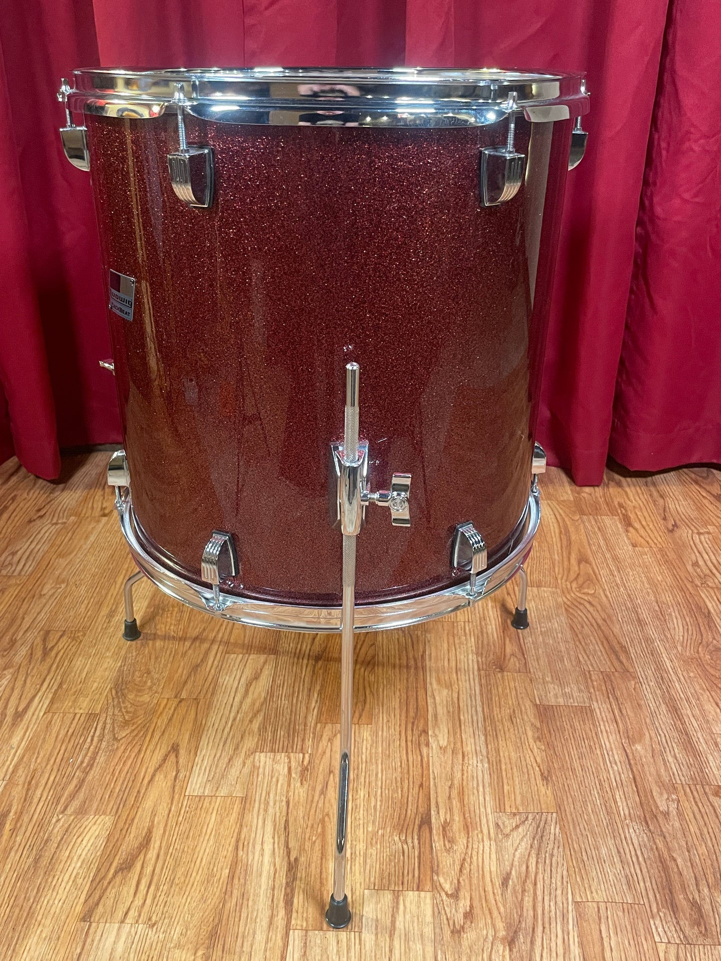 Ludwig BackBeat 16x16 Floor Tom Single Wine Red Sparkle