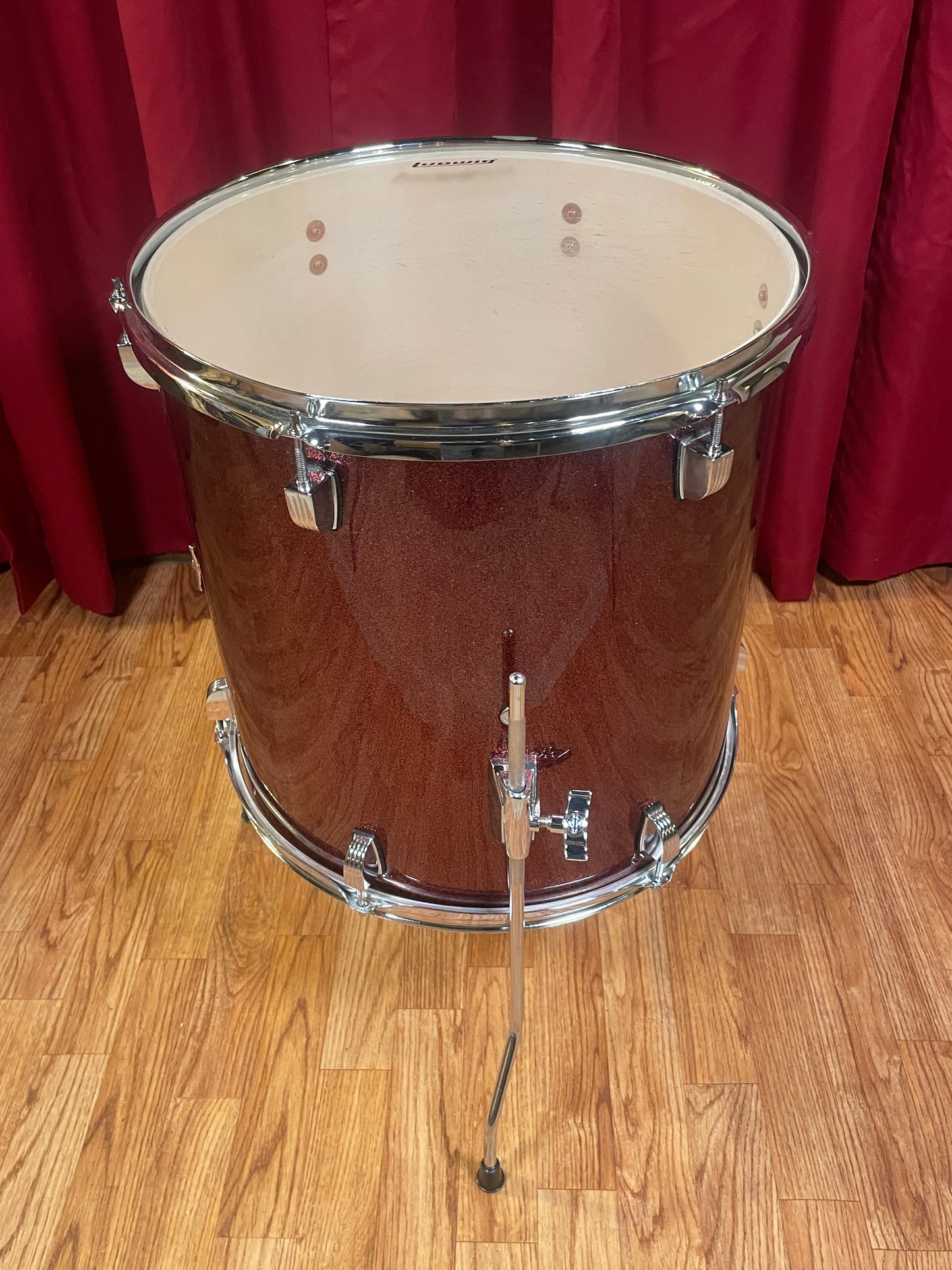 Ludwig BackBeat 16x16 Floor Tom Single Wine Red Sparkle