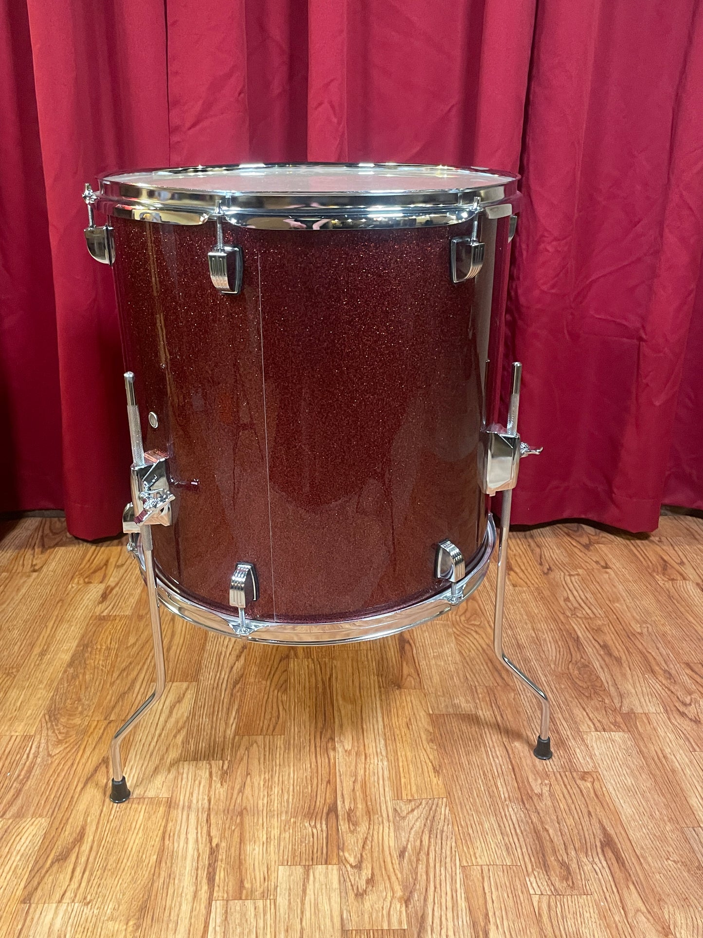 Ludwig BackBeat 16x16 Floor Tom Single Wine Red Sparkle