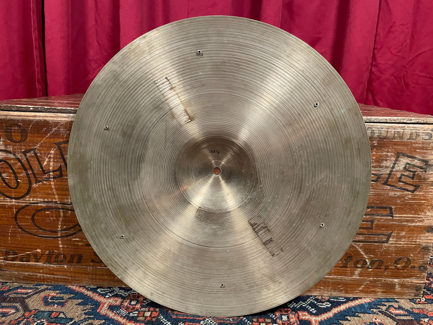 18" Zildjian A 1950s Small Stamp Crash Ride Cymbal w/ Rivets 1551g *Video Demo*