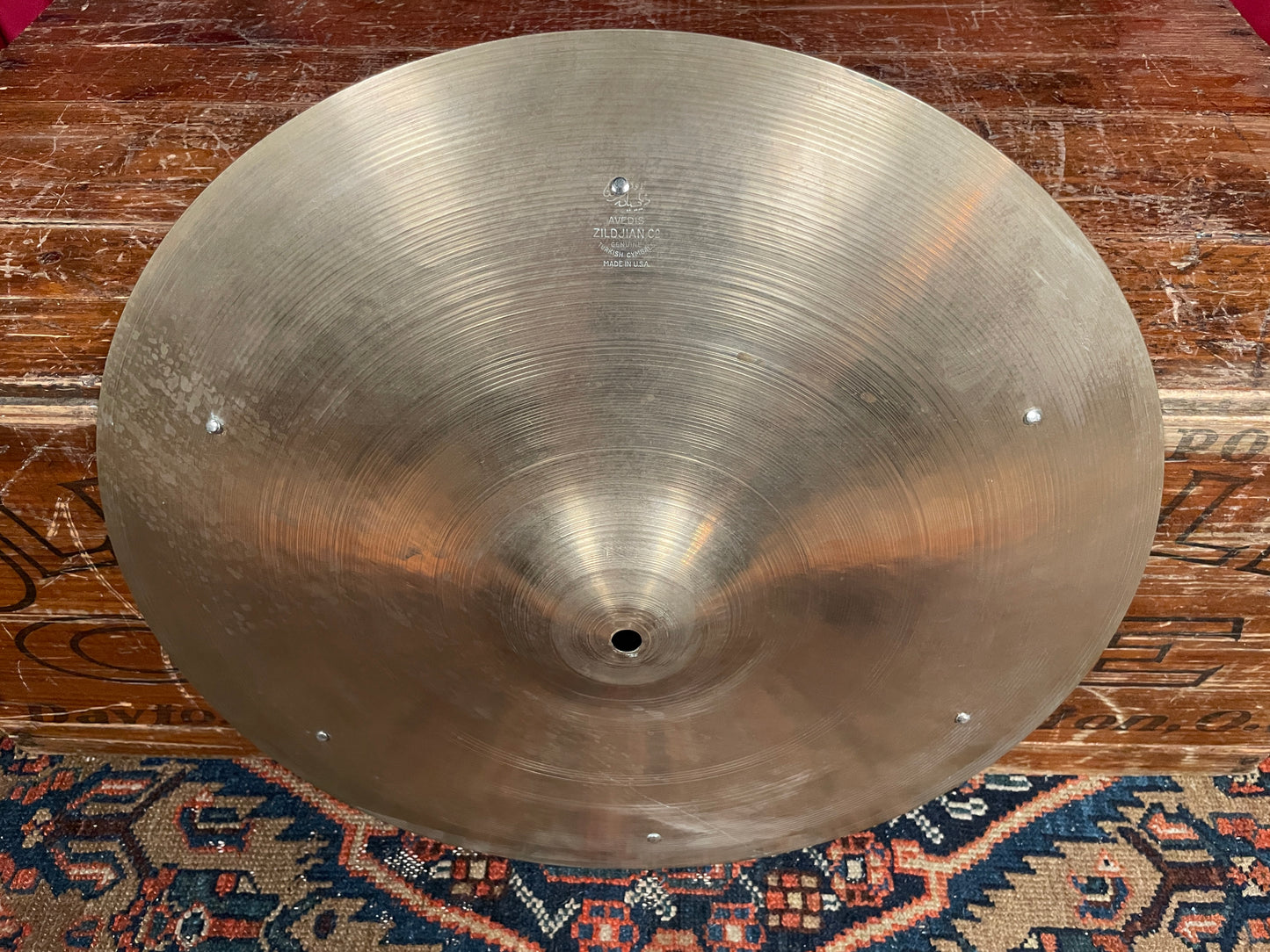 18" Zildjian A 1950s Small Stamp Crash Ride Cymbal w/ Rivets 1551g *Video Demo*