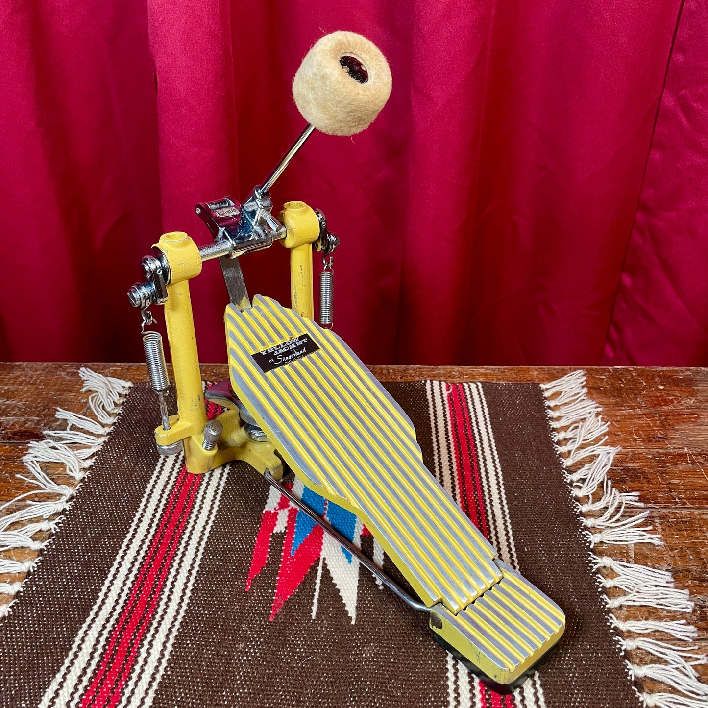 1970s Slingerland Yellow Jacket No. 943 Bass Drum Pedal w/ Felt Beater