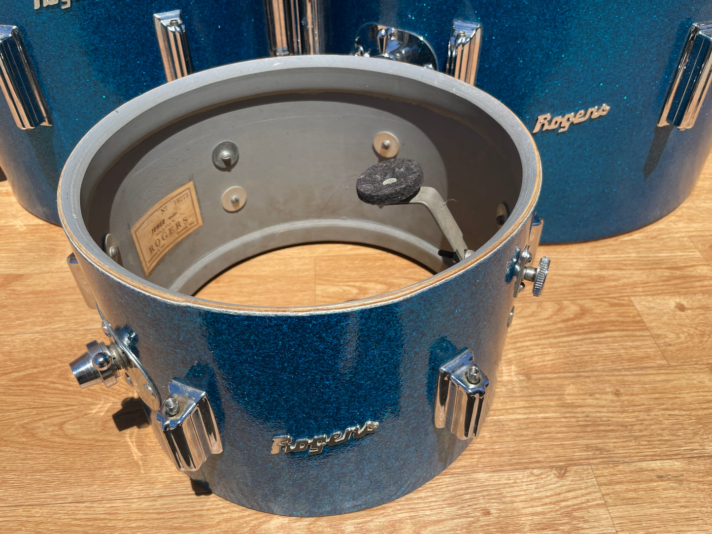 1960s Rogers Tower Delta Drum Set Sparkling Blue Pearl 20/12/14