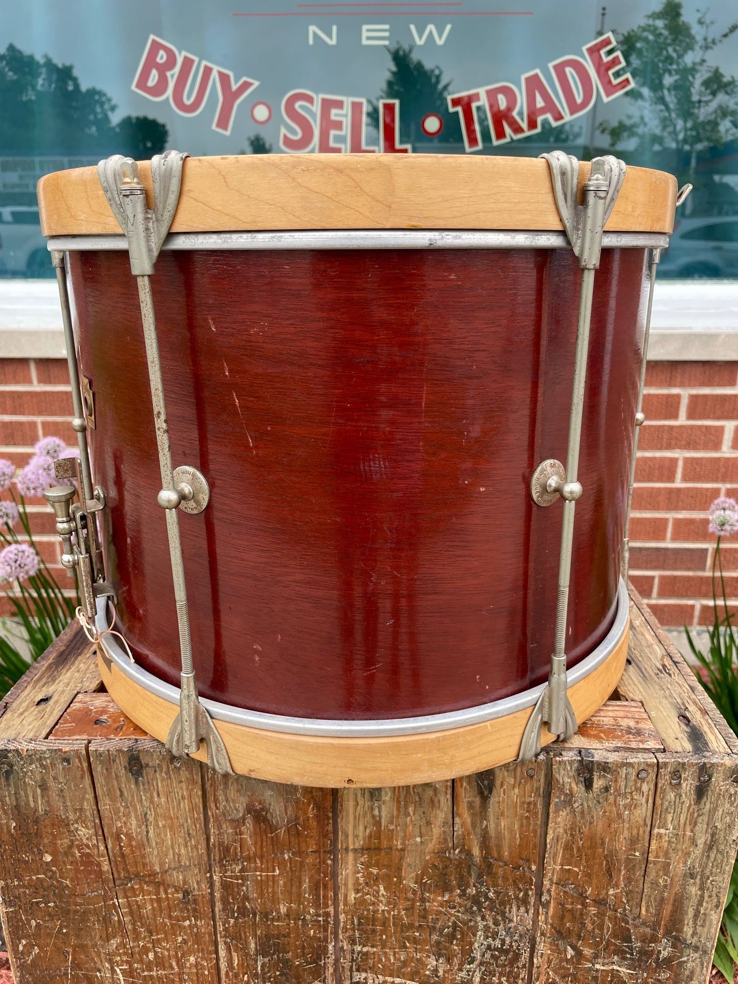 1960s Ludwig Prep Model 10x14 Parade Drum Mahogany No. 3062 Marching Snare