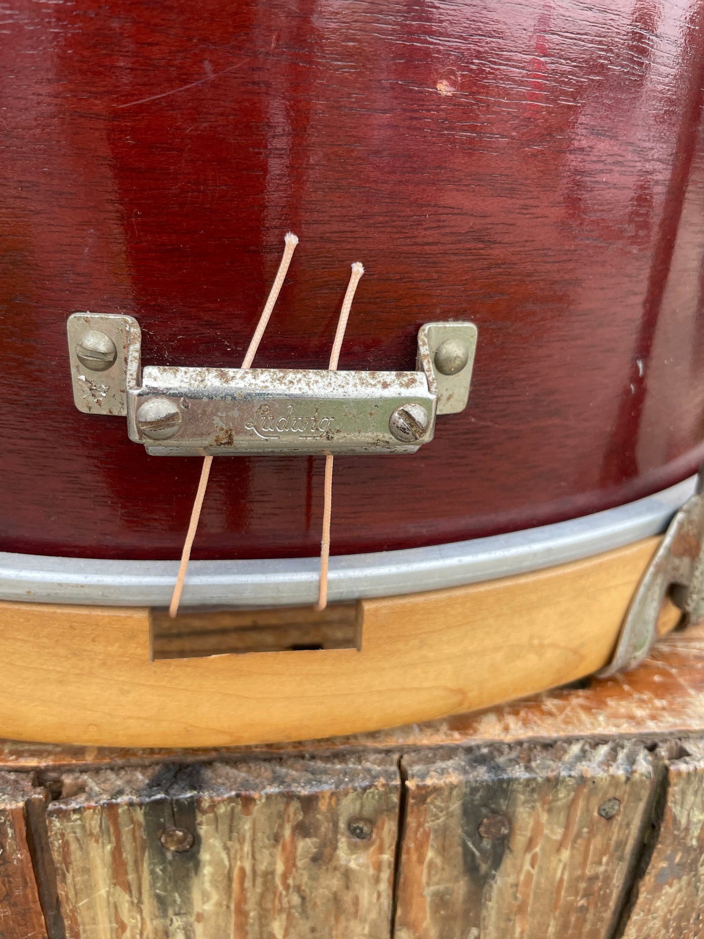 1960s Ludwig Prep Model 10x14 Parade Drum Mahogany No. 3062 Marching Snare