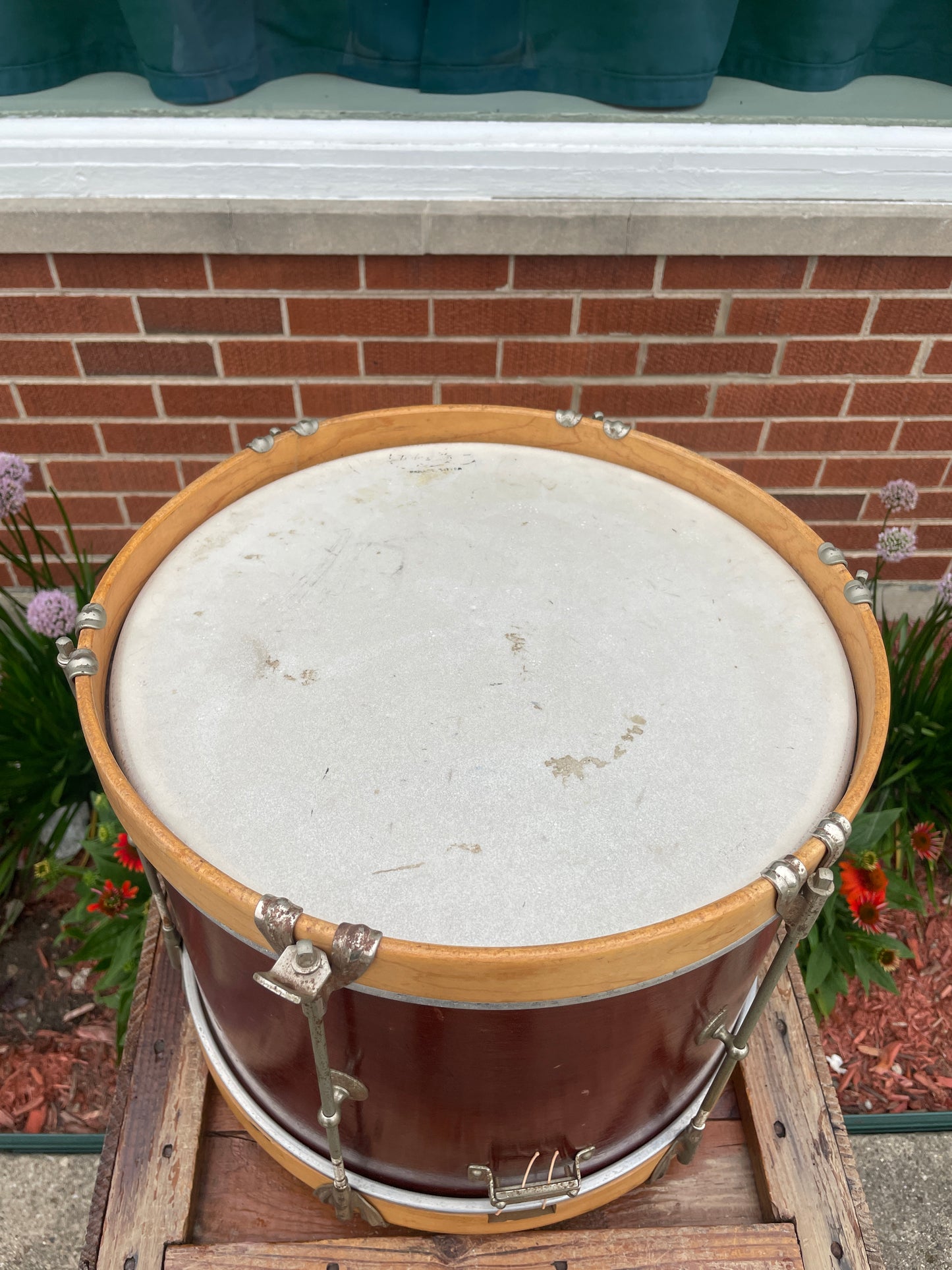 1960s Ludwig Prep Model 10x14 Parade Drum Mahogany No. 3062 Marching Snare