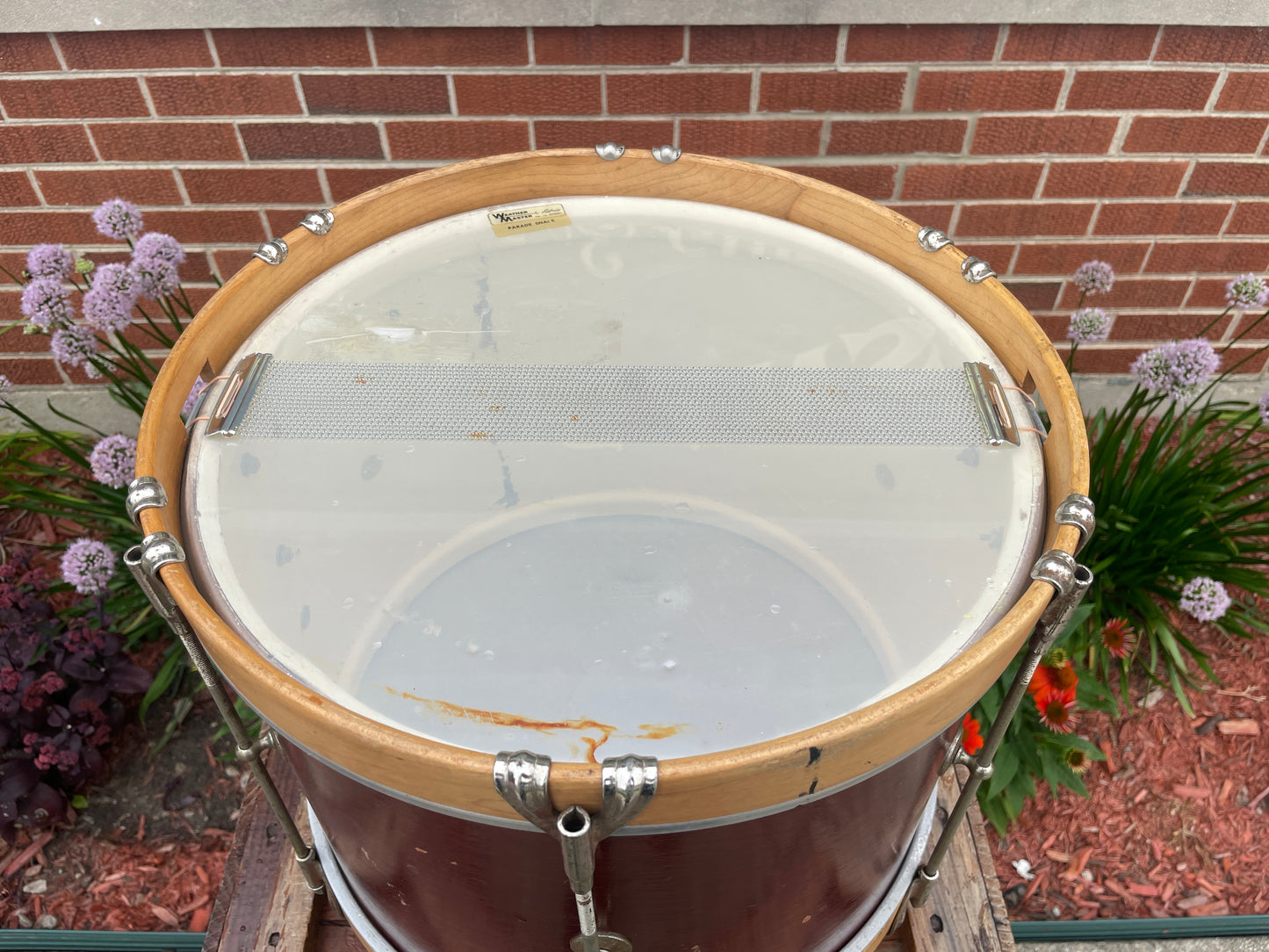 1960s Ludwig Prep Model 10x14 Parade Drum Mahogany No. 3062 Marching Snare