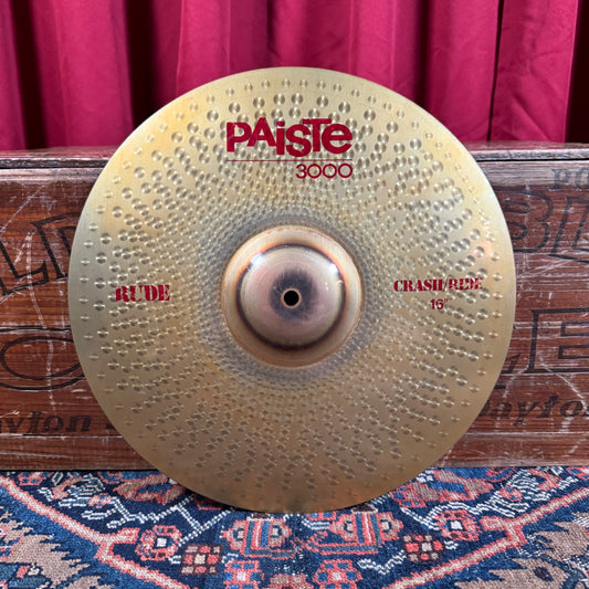 16" Paiste 3000 Rude Crash Ride Cymbal 1336g *Video Demo*