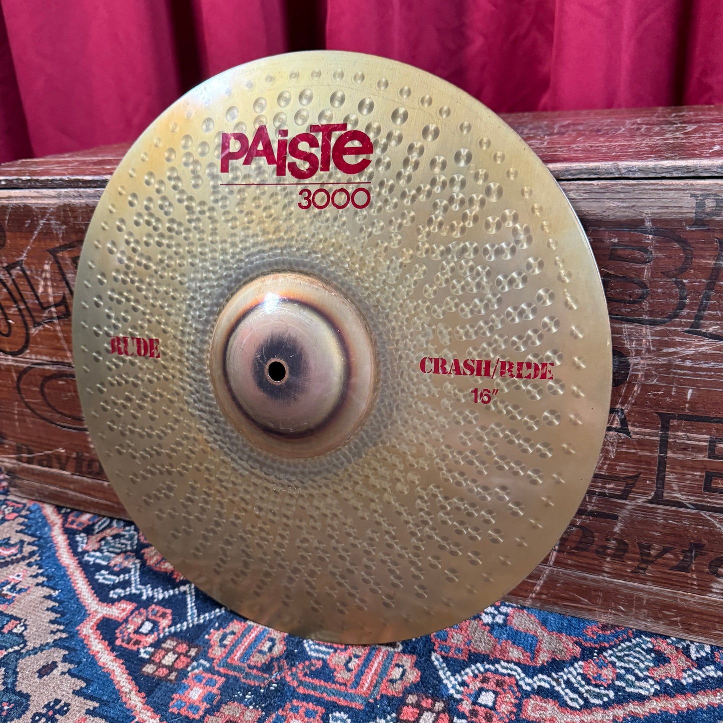 16" Paiste 3000 Rude Crash Ride Cymbal 1336g *Video Demo*