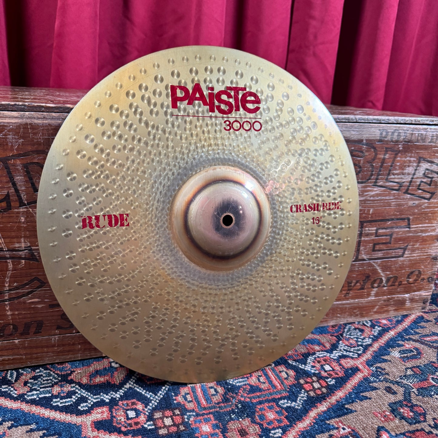 16" Paiste 3000 Rude Crash Ride Cymbal 1336g *Video Demo*