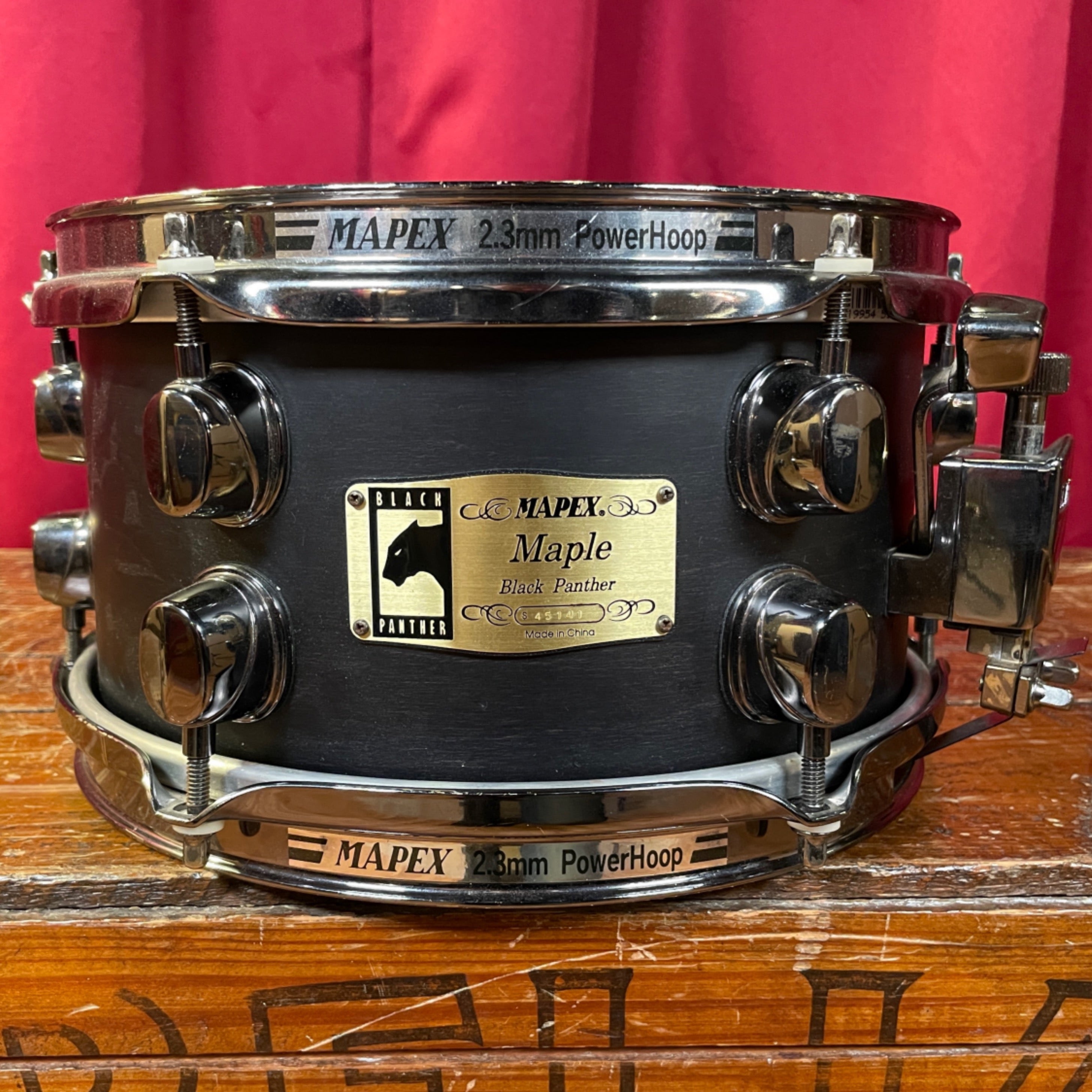 Mapex Black Panther Traditional Maple 5.5x10 Snare Drum Flat Black ML0550FB