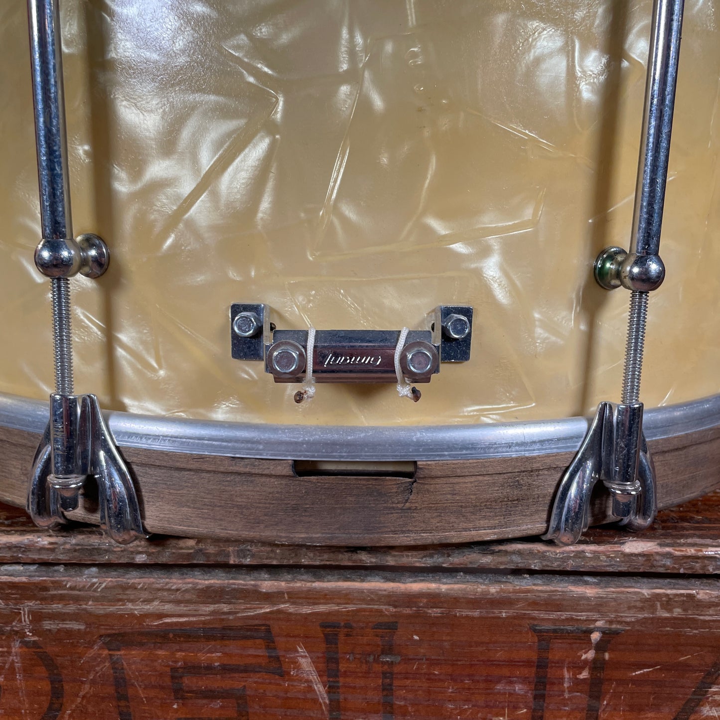 1920s Ludwig & Ludwig 12x16 Marching Snare Drum Avalon White Pearl 16x12