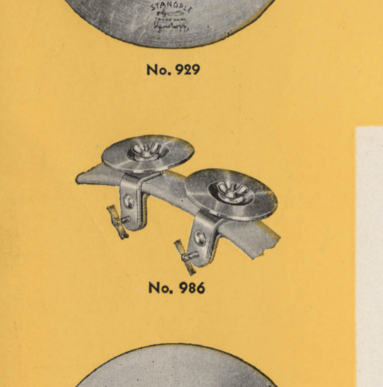 1930s Ludwig No. 986 Greeko Cymbal Holder Hoop Mounted Clamp