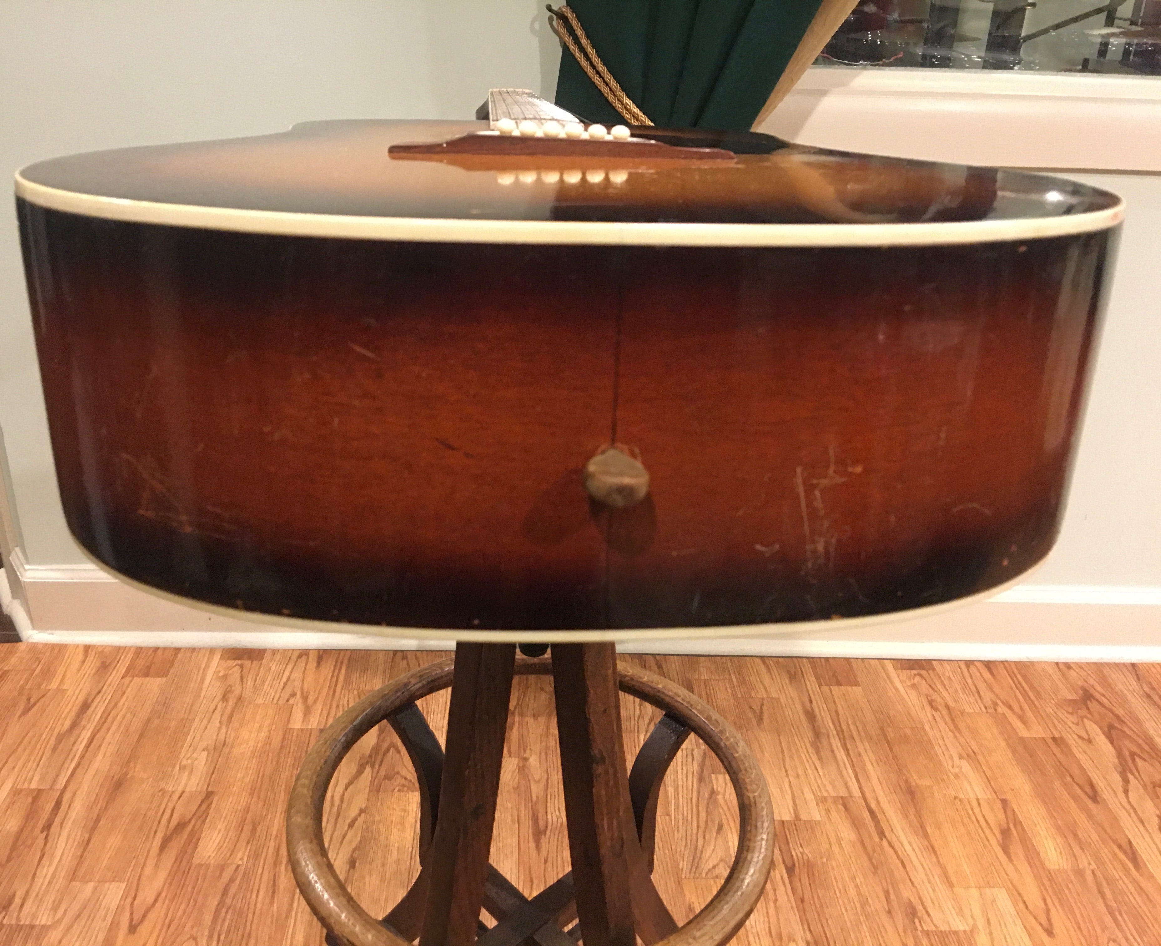 1951 Regal Milord Jumbo Acoustic Guitar Sunburst – Drugan's Drums