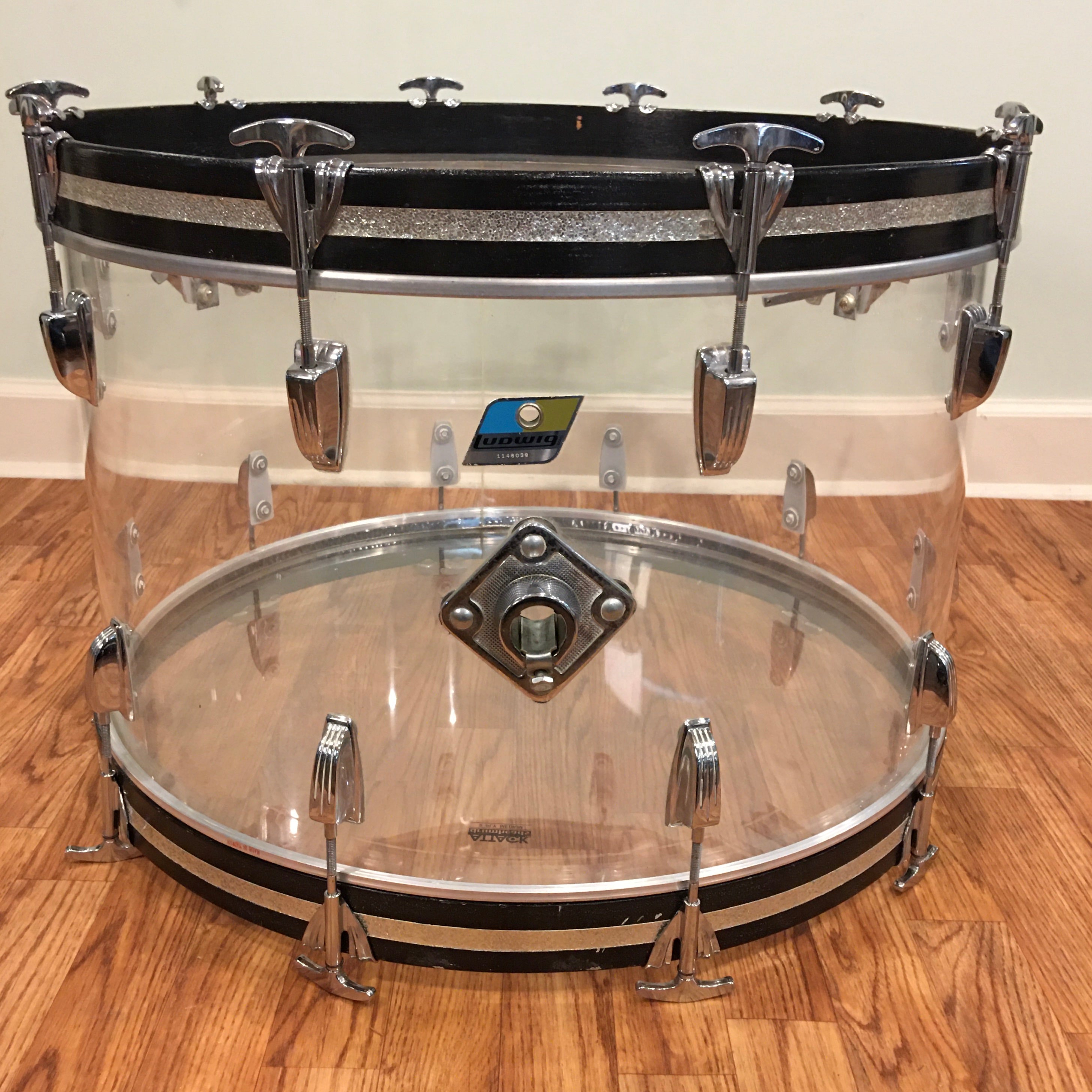 Ludwig vistalite deals bass drum