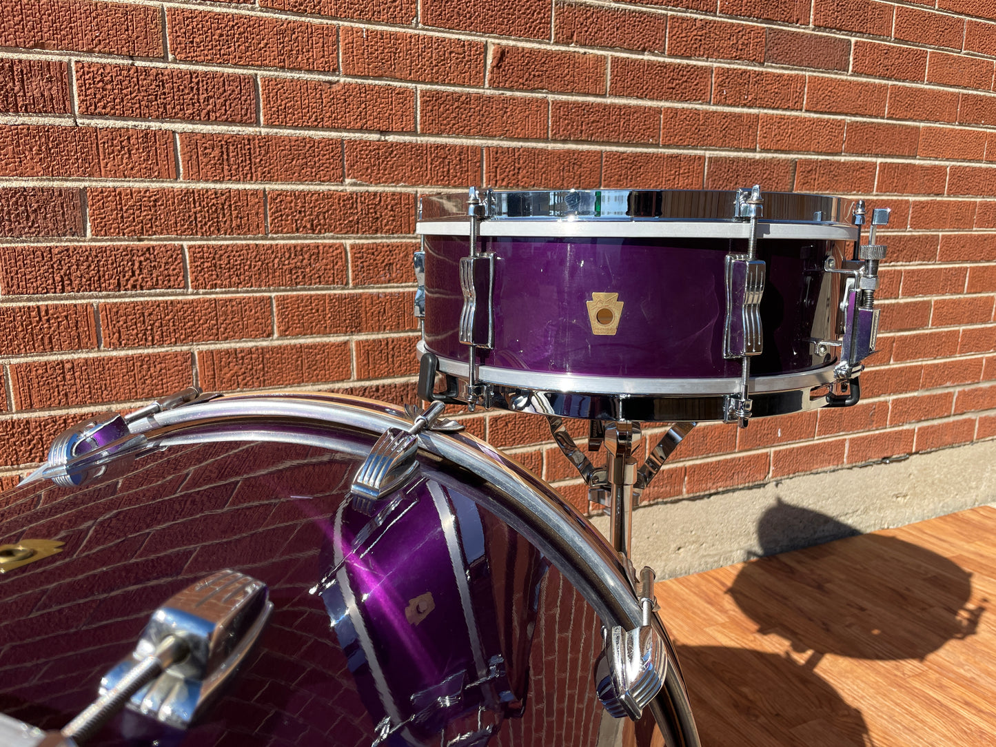 1960s Ludwig 2pc Drum Set Hot Rod Purple 14x22/5x14