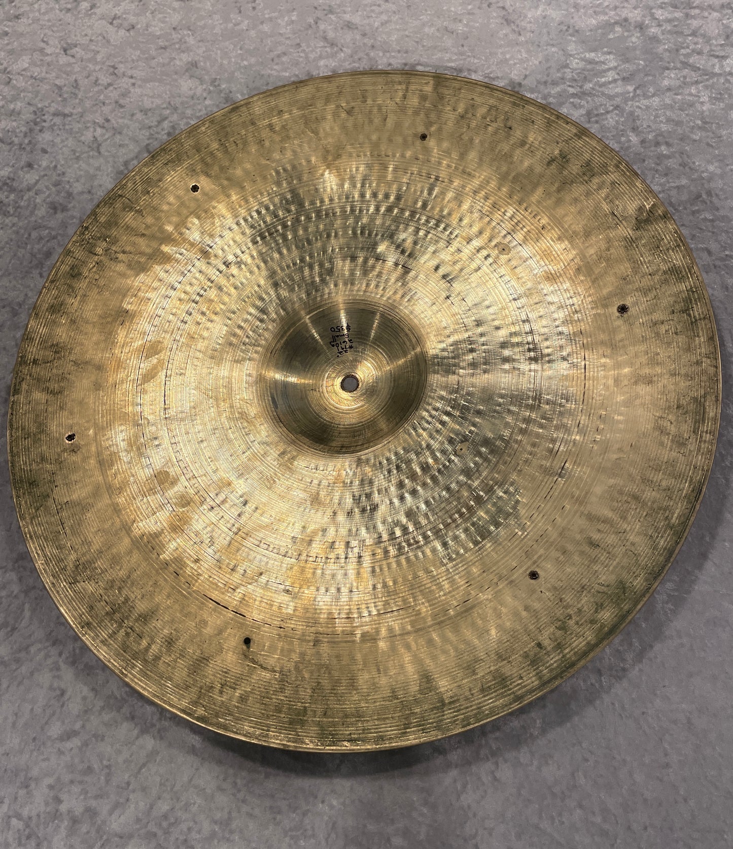 22" Zildjian A 1950s Small Stamp Ride Cymbal w/ Factory Rivets 2610g #791 *Video Demo*