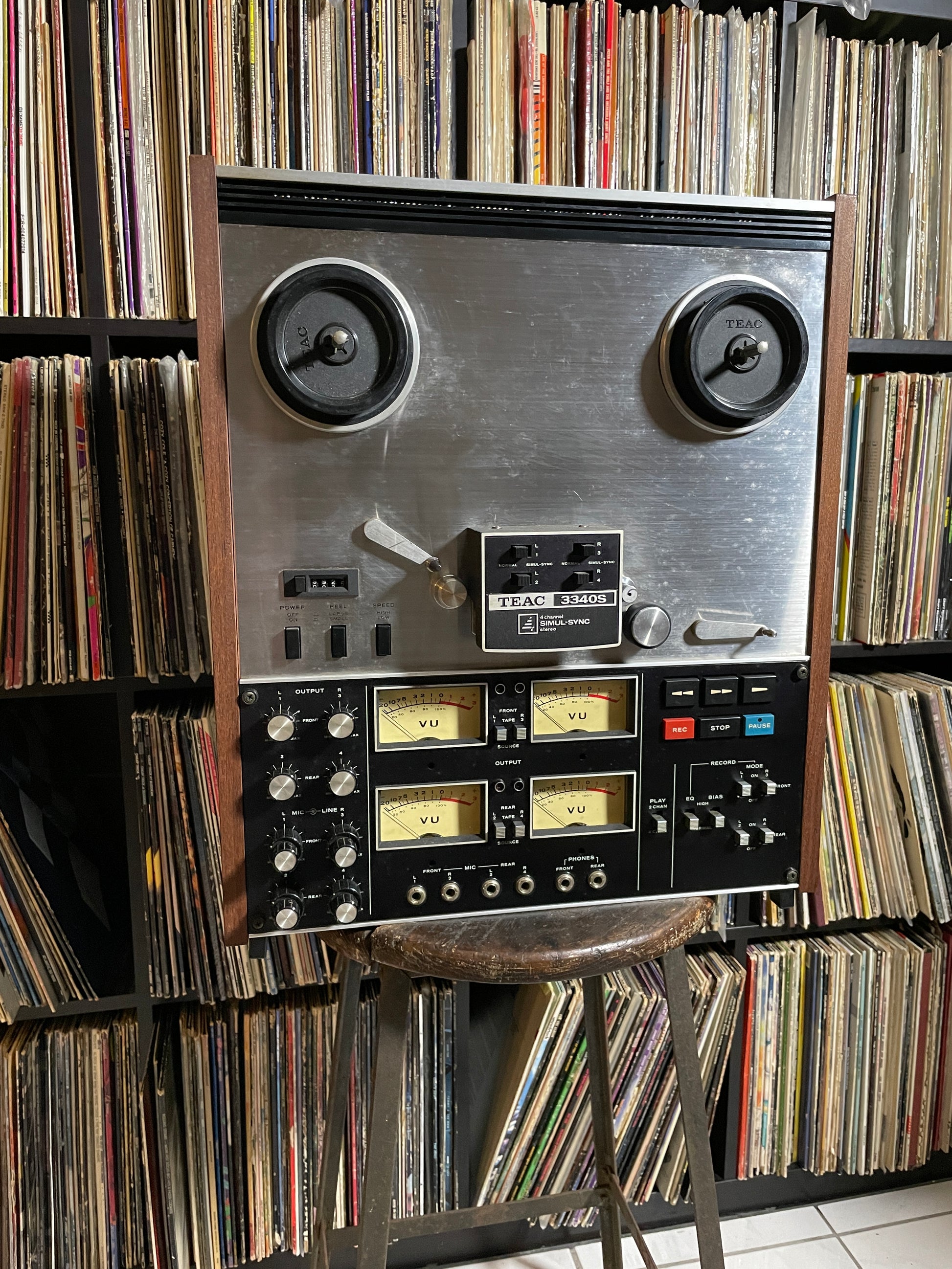 This TEAC 40-4 reel to reel tape machine from the early 1980s