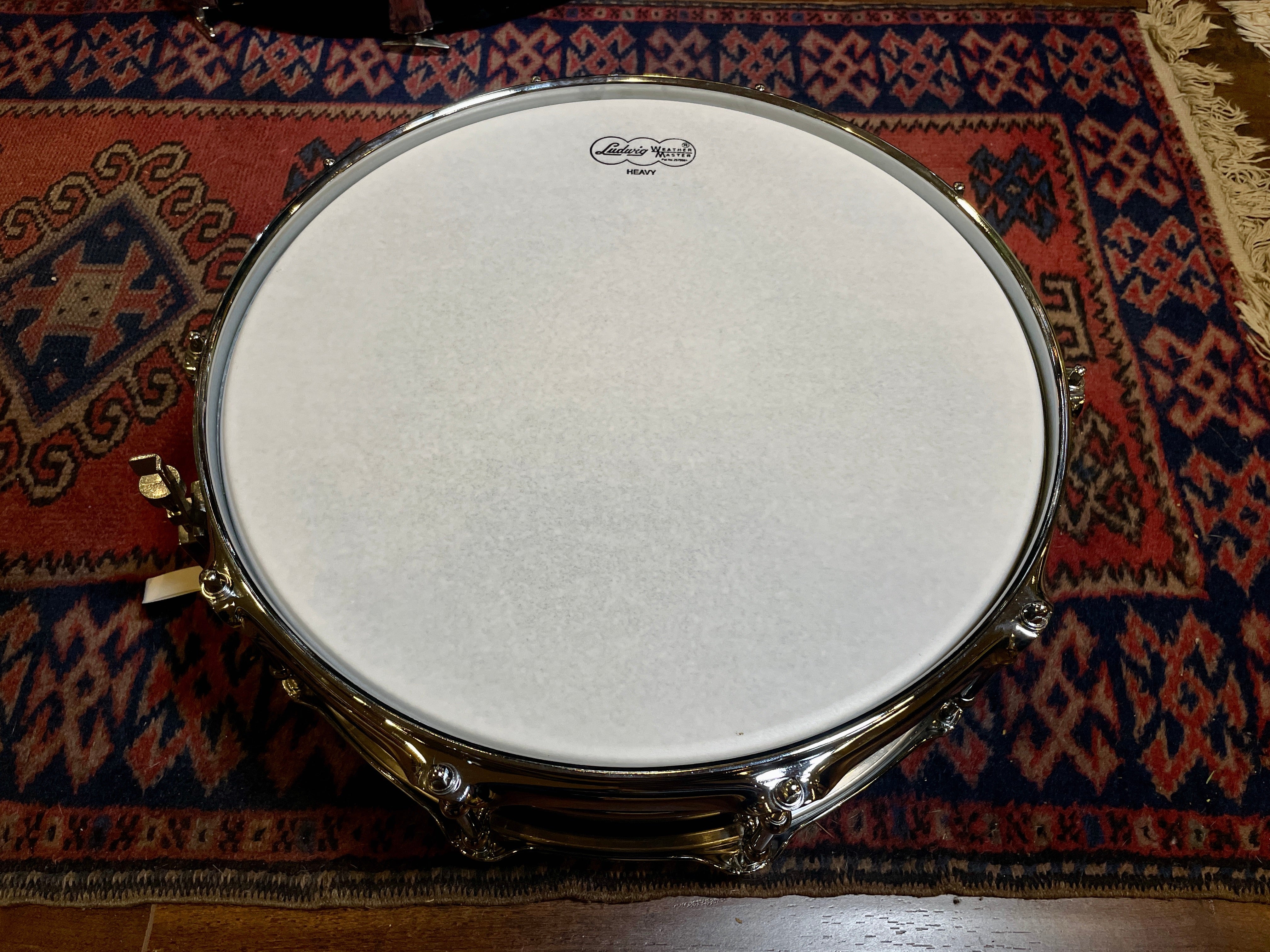 Ludwig 5x14 Chrome Over Brass Supraphonic Tube Lug Snare Drum