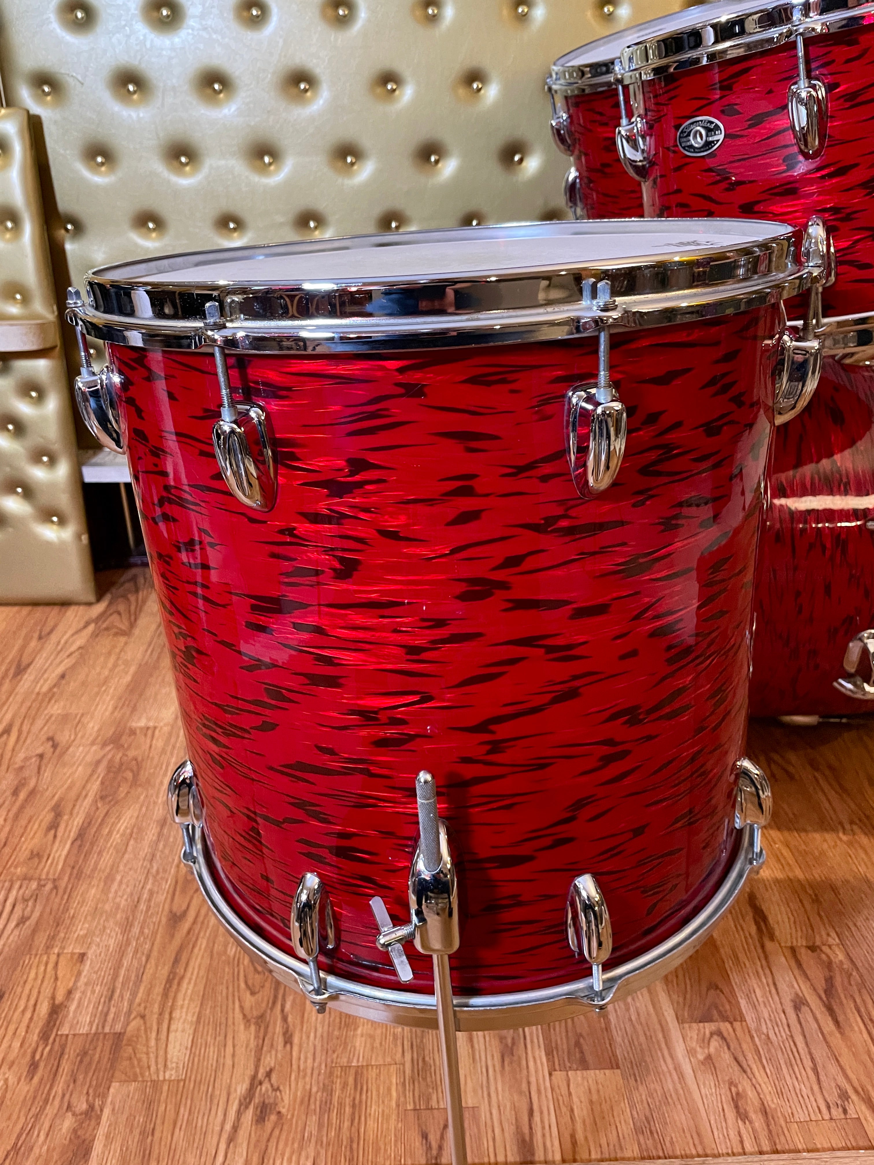 1970s Slingerland Red Tiger Drum Set 20/12/13/16 – Drugan's Drums