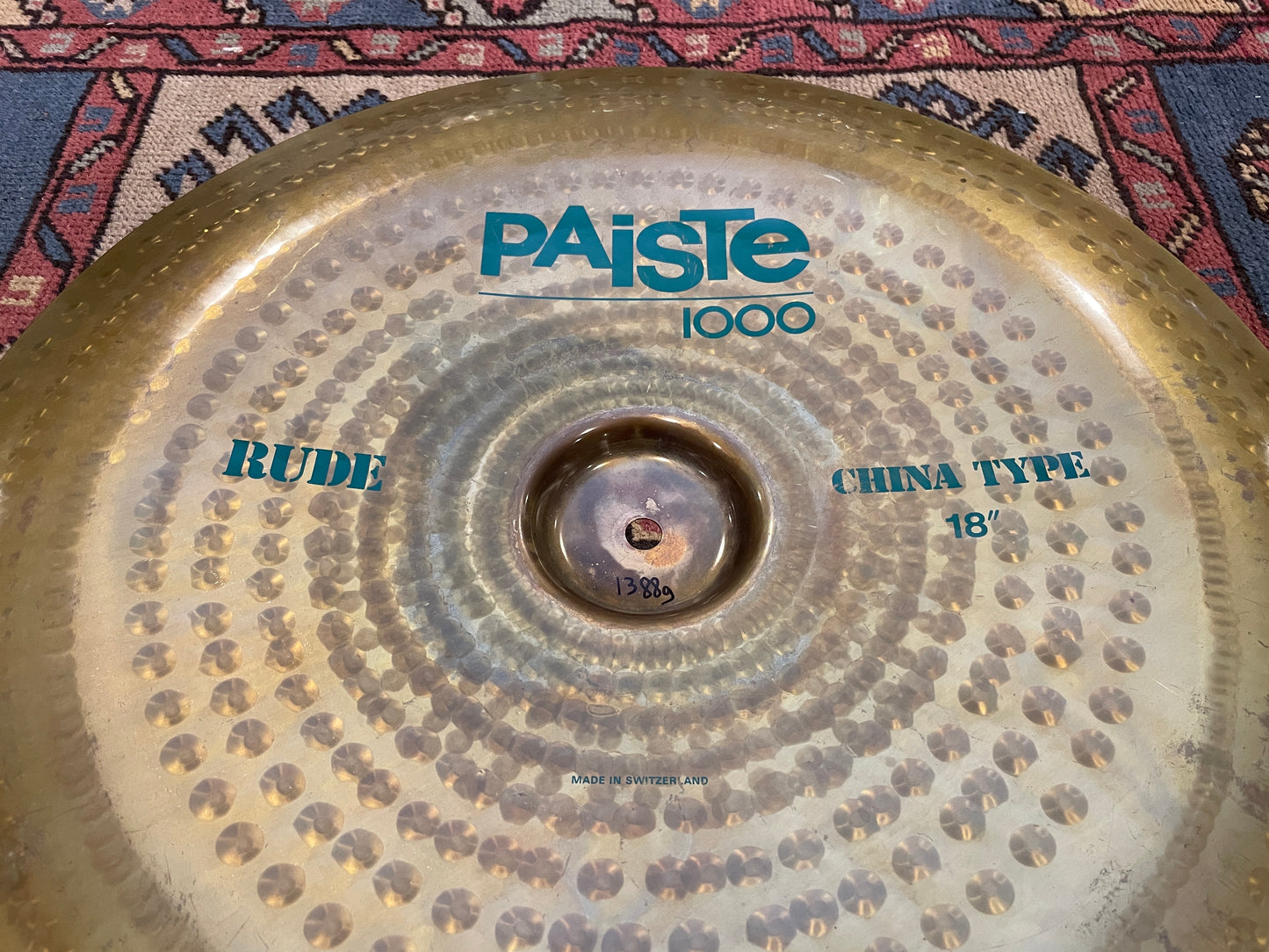 18" Paiste Rude 1000 China Type Cymbal Green Label 1388g