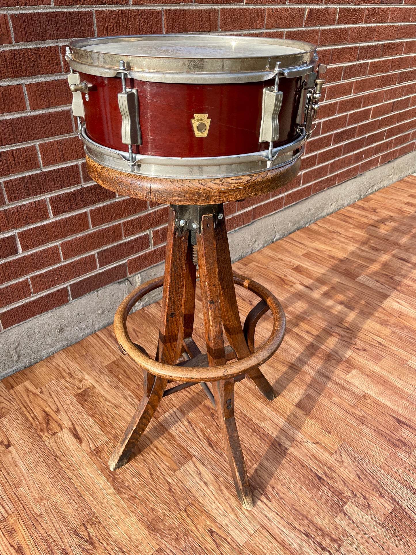1967 Ludwig 5x14 Pioneer Snare Drum Mahogany