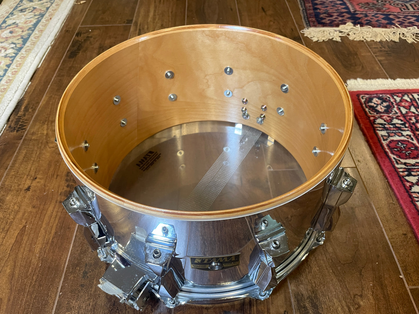 Vintage Tama 8x14 Granstar Snare Drum Chrome Over Birch Wood MIJ