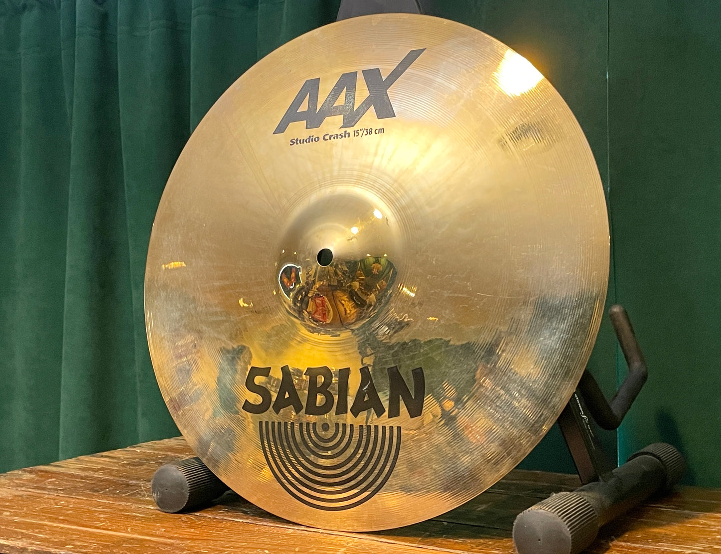 N.O.S. 15" Sabian AAX Studio Crash Cymbal Brilliant 826g
