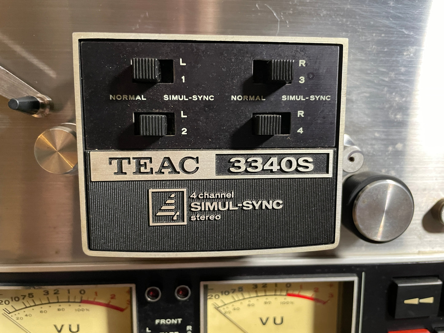 Vintage TEAC 3340S Pro-Serviced 4-Channel Simul-Sync Reel-To-Reel Quad –  Drugan's Drums & Guitars