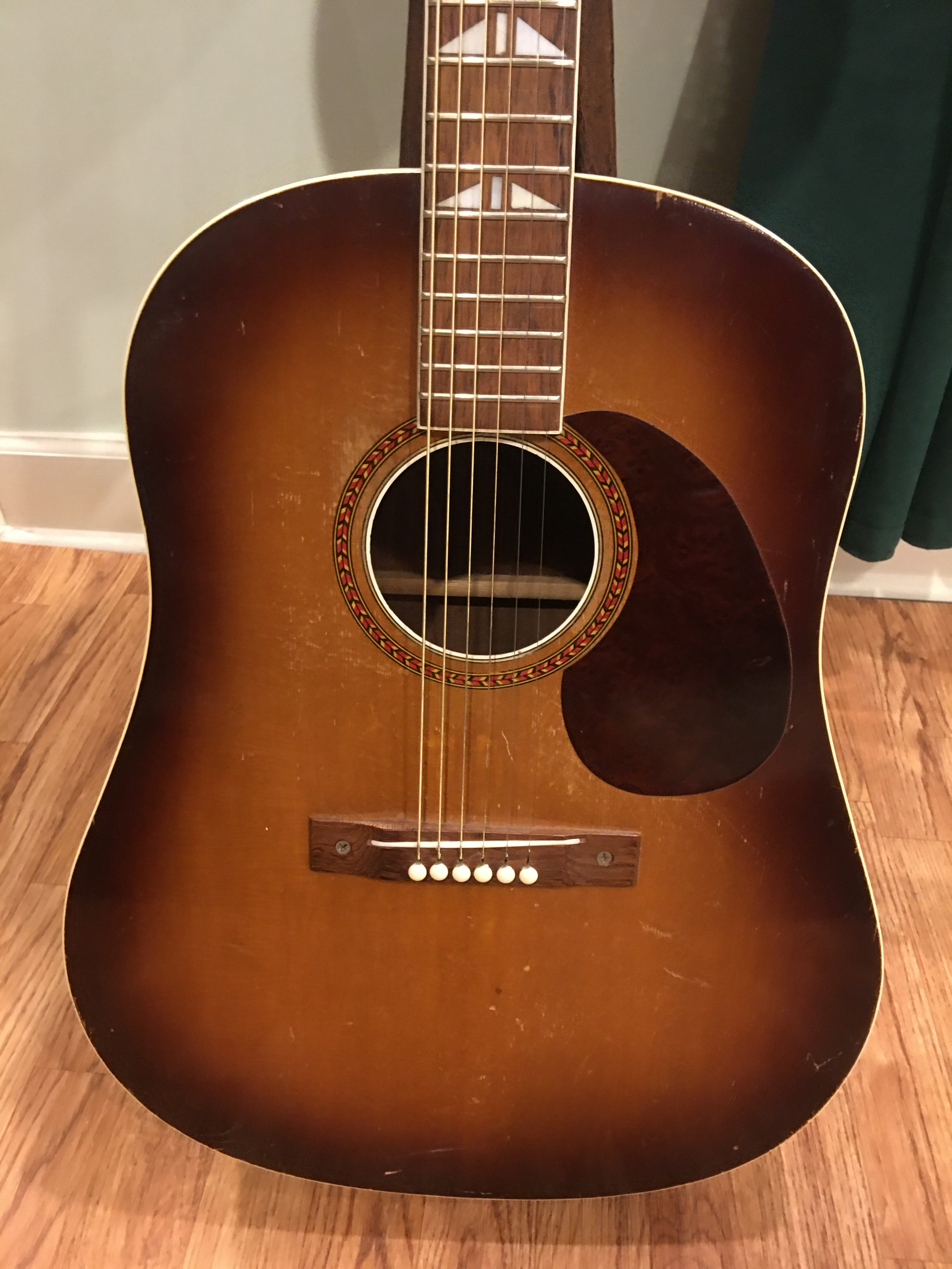 1951 Regal Milord Jumbo Acoustic Guitar Sunburst – Drugan's Drums