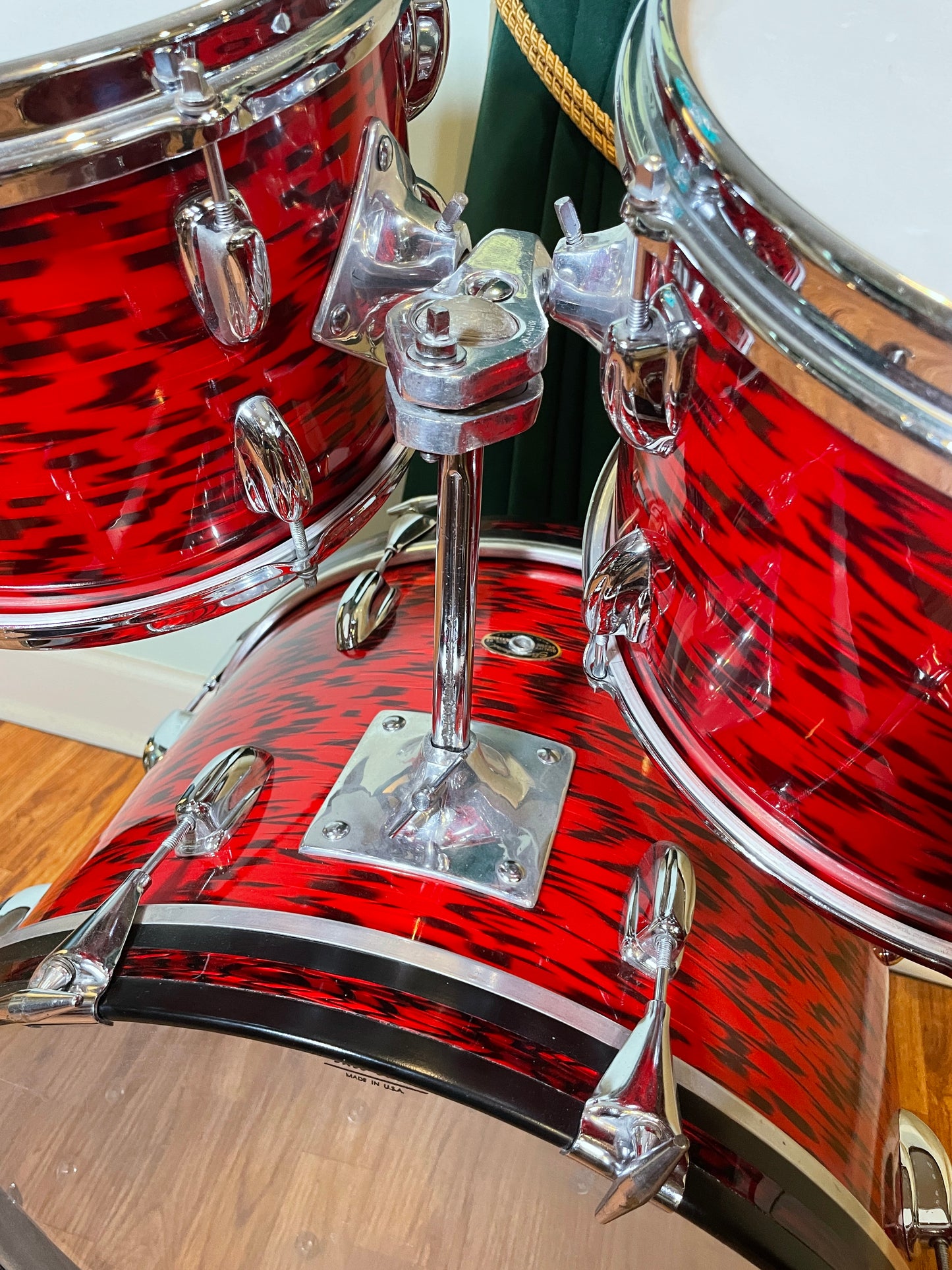 1960s Slingerland Red Tiger Drum Set 20/12/13/16