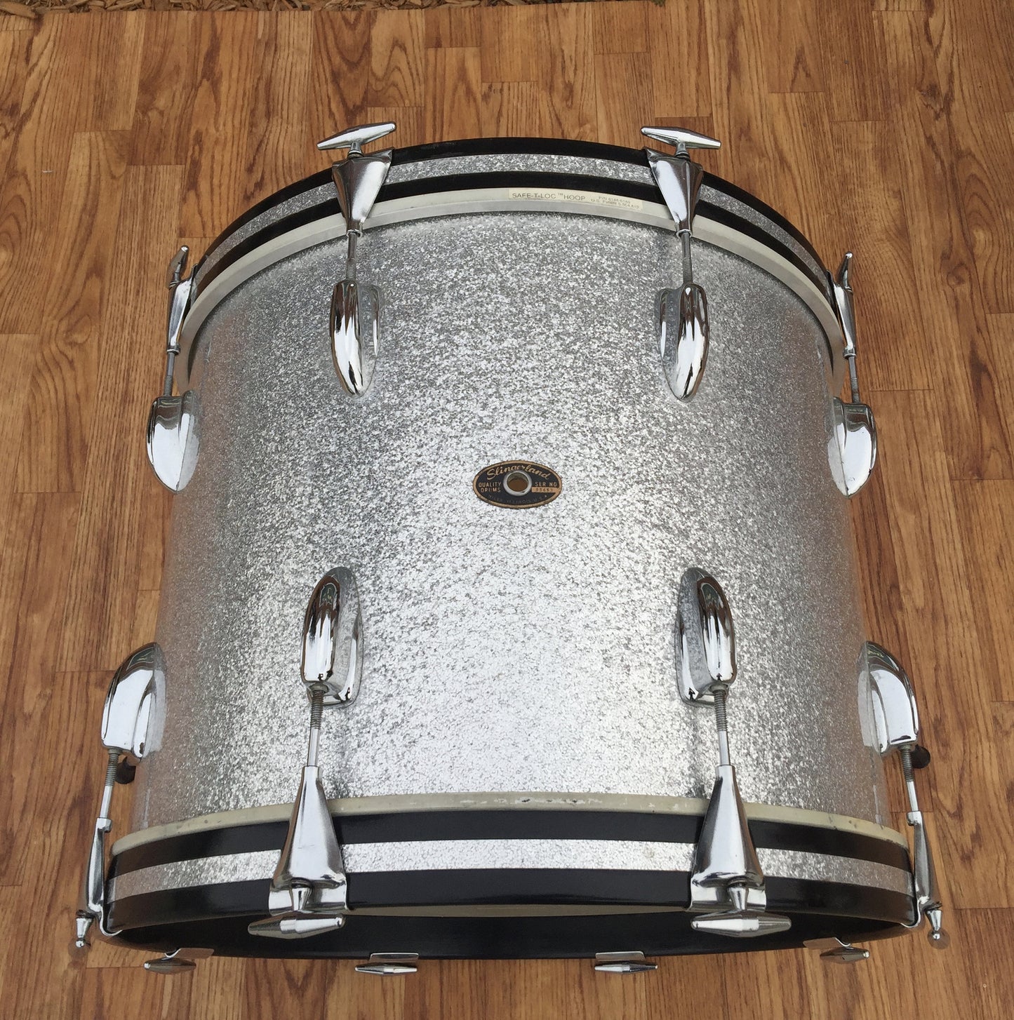 Rare 1964 Slingerland Bop Jet Set in Silver Sparkle - Nice! 18"/12"/14"