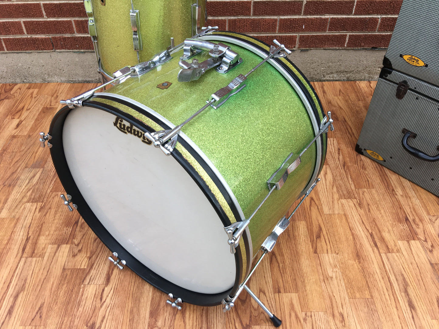 1965 Ludwig Keystone Club Date Drum Set Green Sparkle 20/12/14