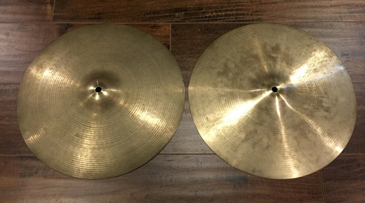 15" 1960's Zildjian A Hi Hat Cymbals 1310g / 1328g # 283