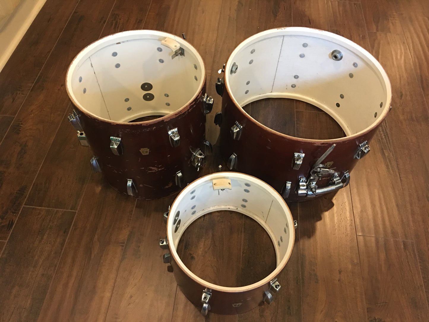 1967 Ludwig Jazzette Keystone Bop Set - Walnut Stain 12x18/12/14