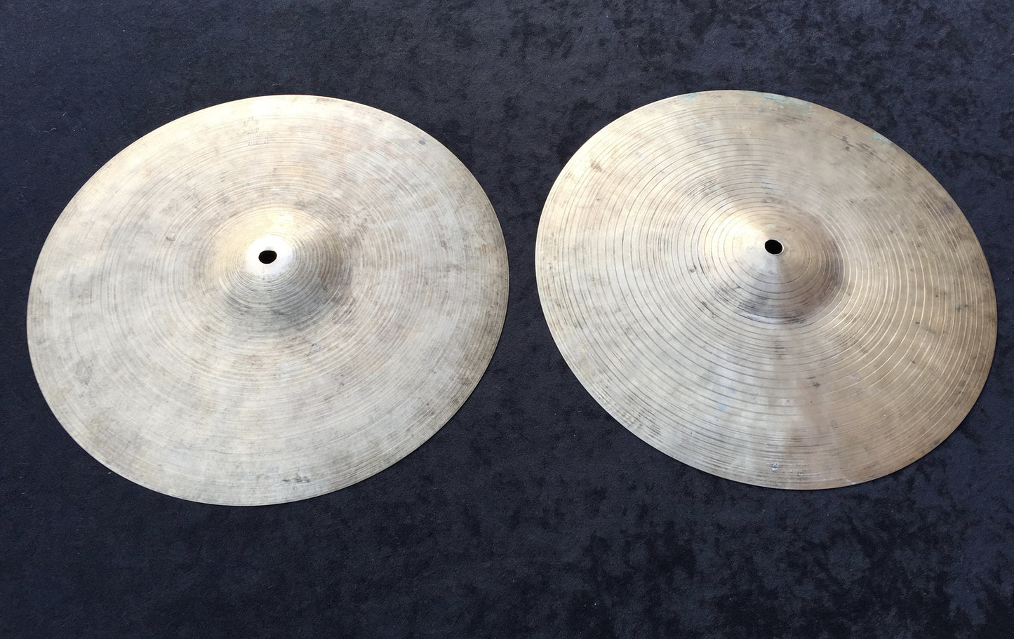 12" 1960's Zildjian K Istanbul Hi Hat Cymbals 658g / 732g - Inventory # 308