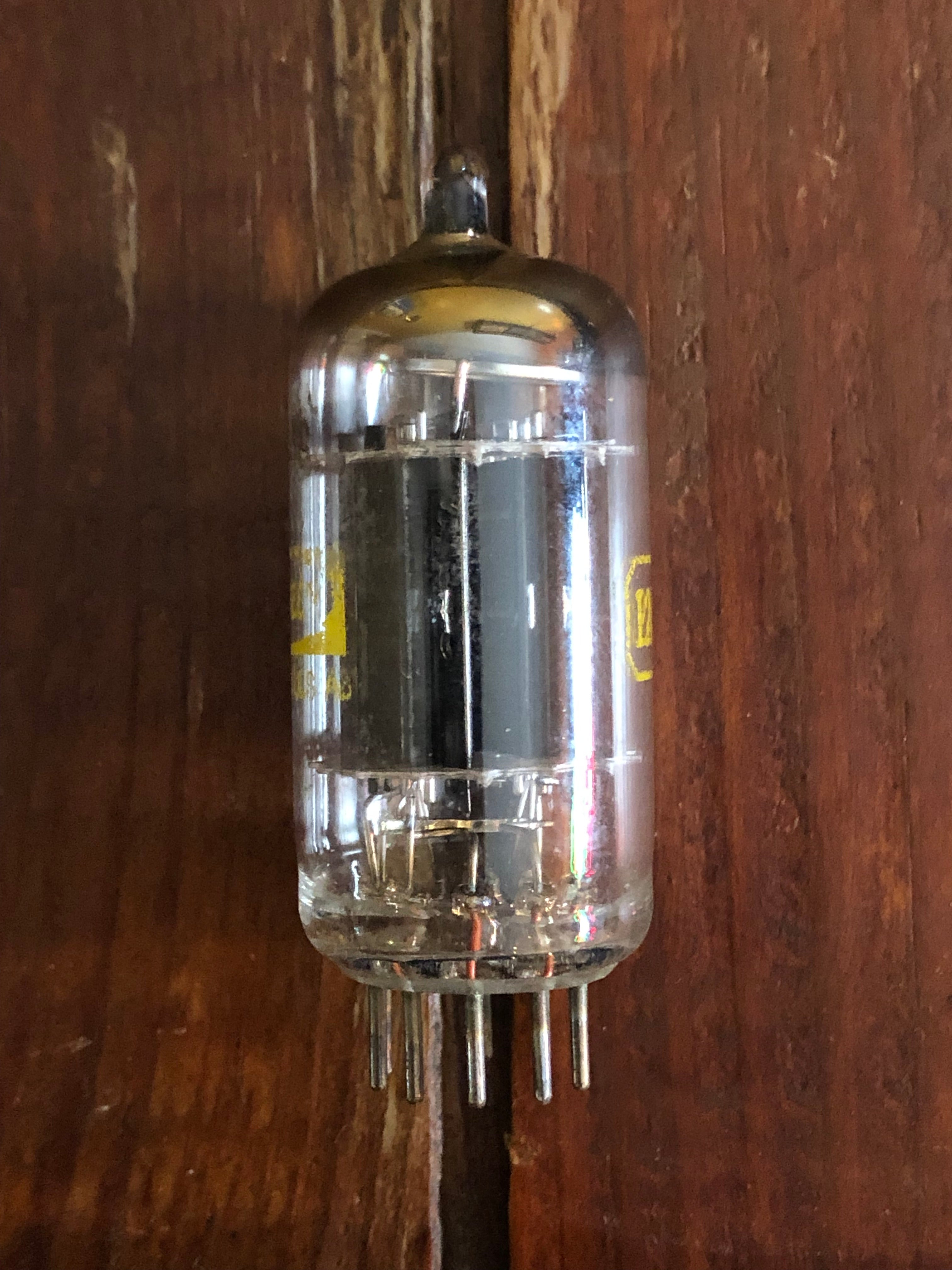 1962 Vintage Raytheon 12AX7 Preamp Tube ECC83 Black Plate Valve 