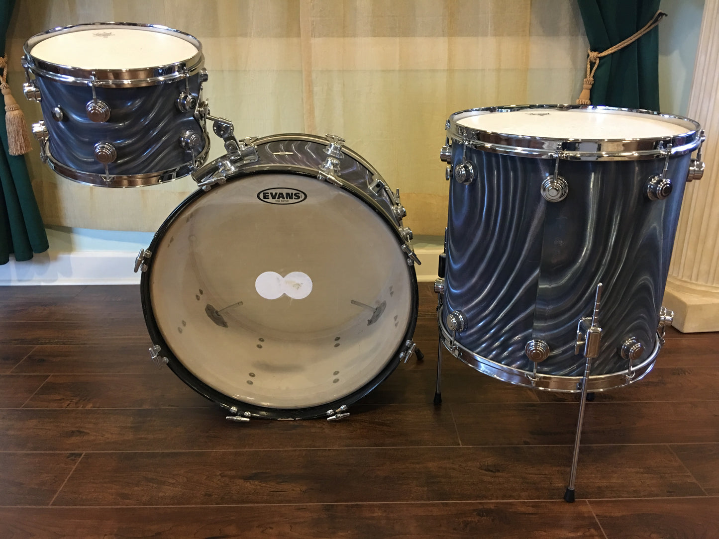 1960s Camco Aristocrat Oaklawn Charcoal Moire Drum Set 22/12/16