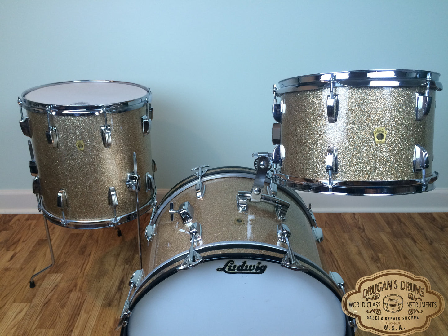 Ludwig Keystone Champagne Sparkle Downbeat Set 20/12/14